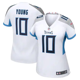 womens nike vince young white tennessee titans retired game